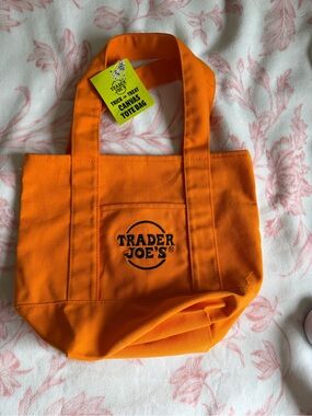Trader Joe's Orange Canvas Tote Bag